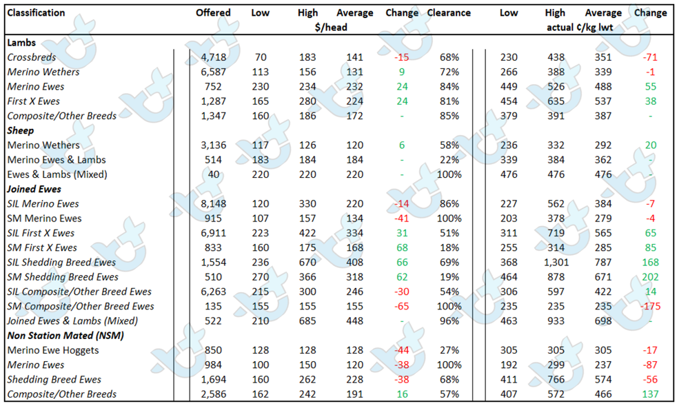 AuctionsPlus market comments table 27.5.22