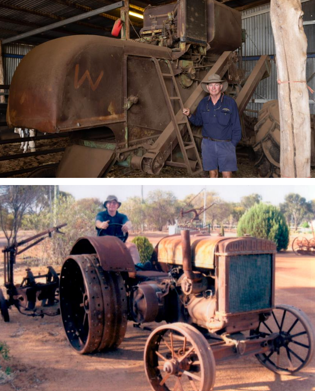 Auctionsplus NSW producer Bruce Kirkby with his historic John Deere No.55. Credit Danni MacCue Danni MacCue 8.9.22
