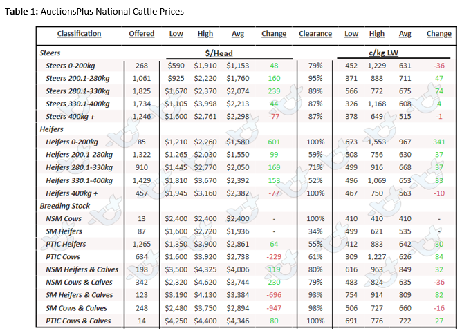 Auctionsplus market comments cattle table 1 14.10.22