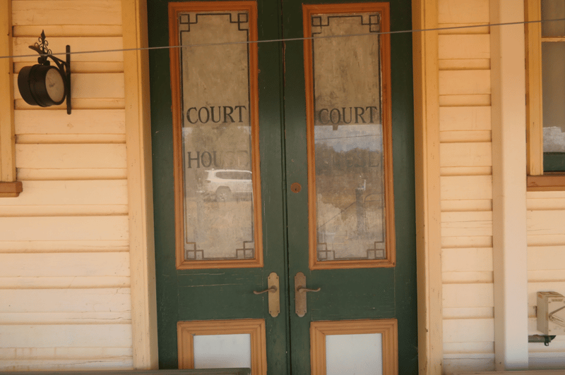Canbelego Courthouse doors