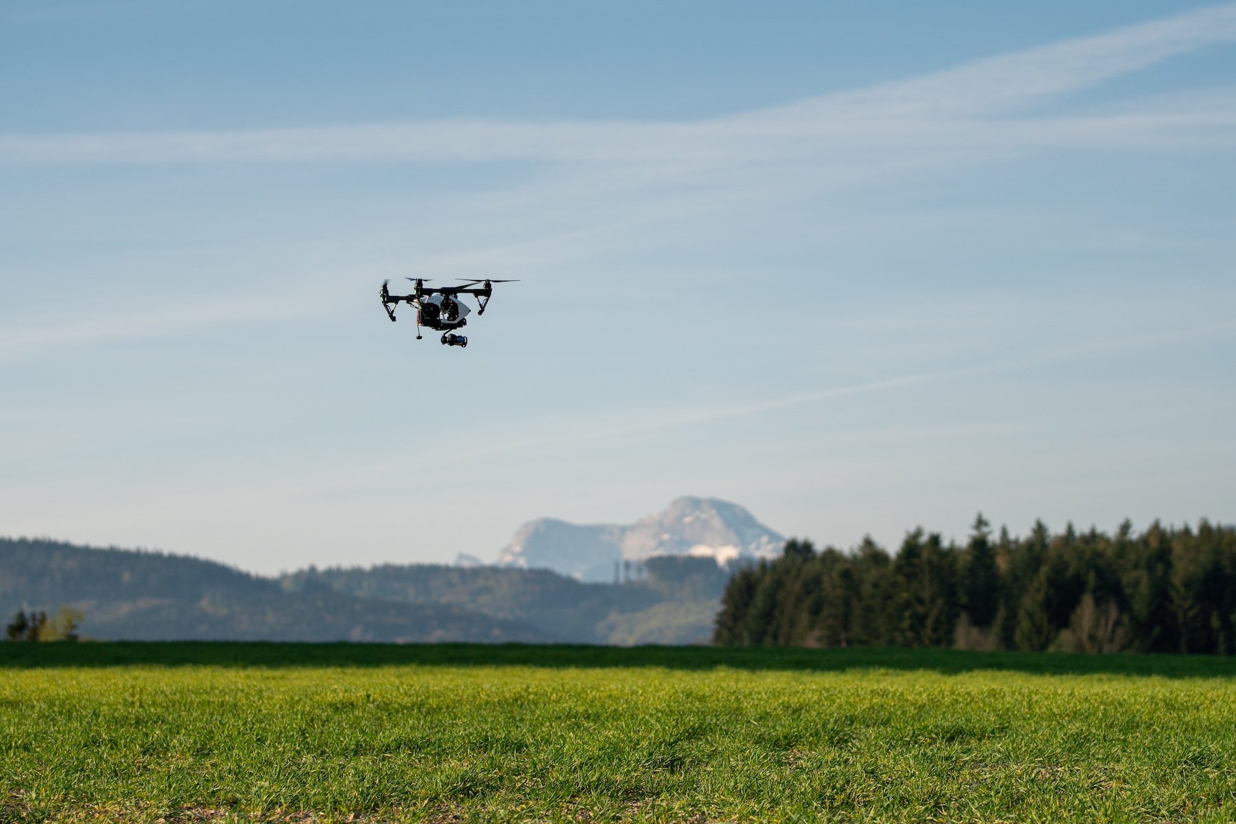 Drone over farm
