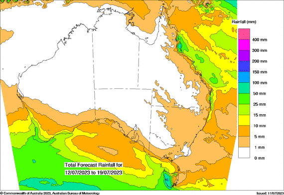 Large high dominating our weather producing rain in QLD, the southwest and western TAS_2