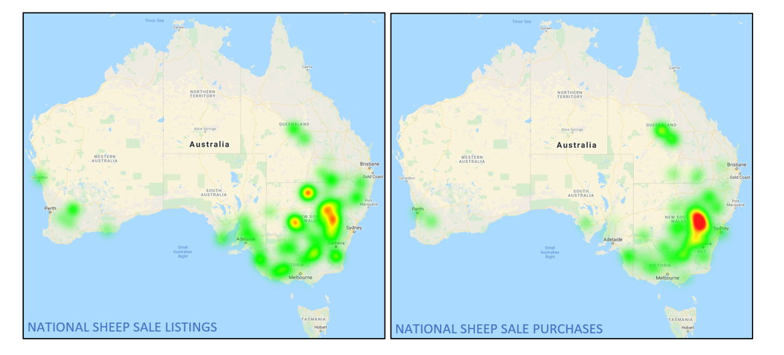 National Sheep Sale Lsting and Purchasing Heat Map Market Comments 18.02.2022