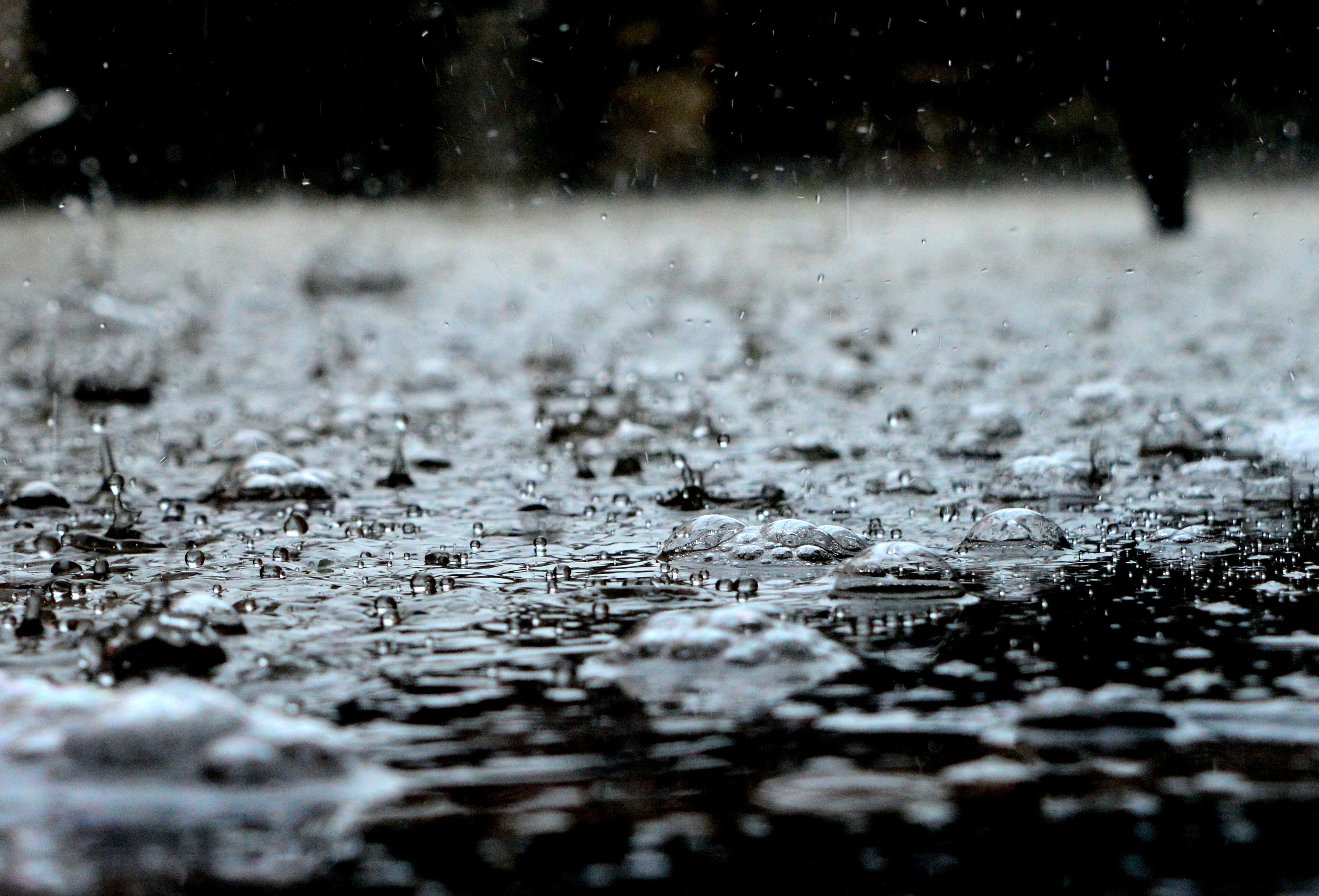 Raindrops falling
