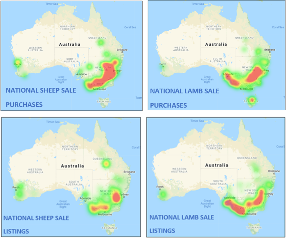 Sheep and lamb comments heat maps