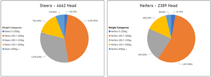 Steer and heifer charts