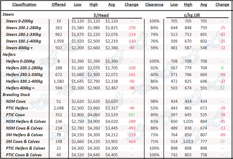 Table 3 AuctionsPlus Angus Cattle Prices