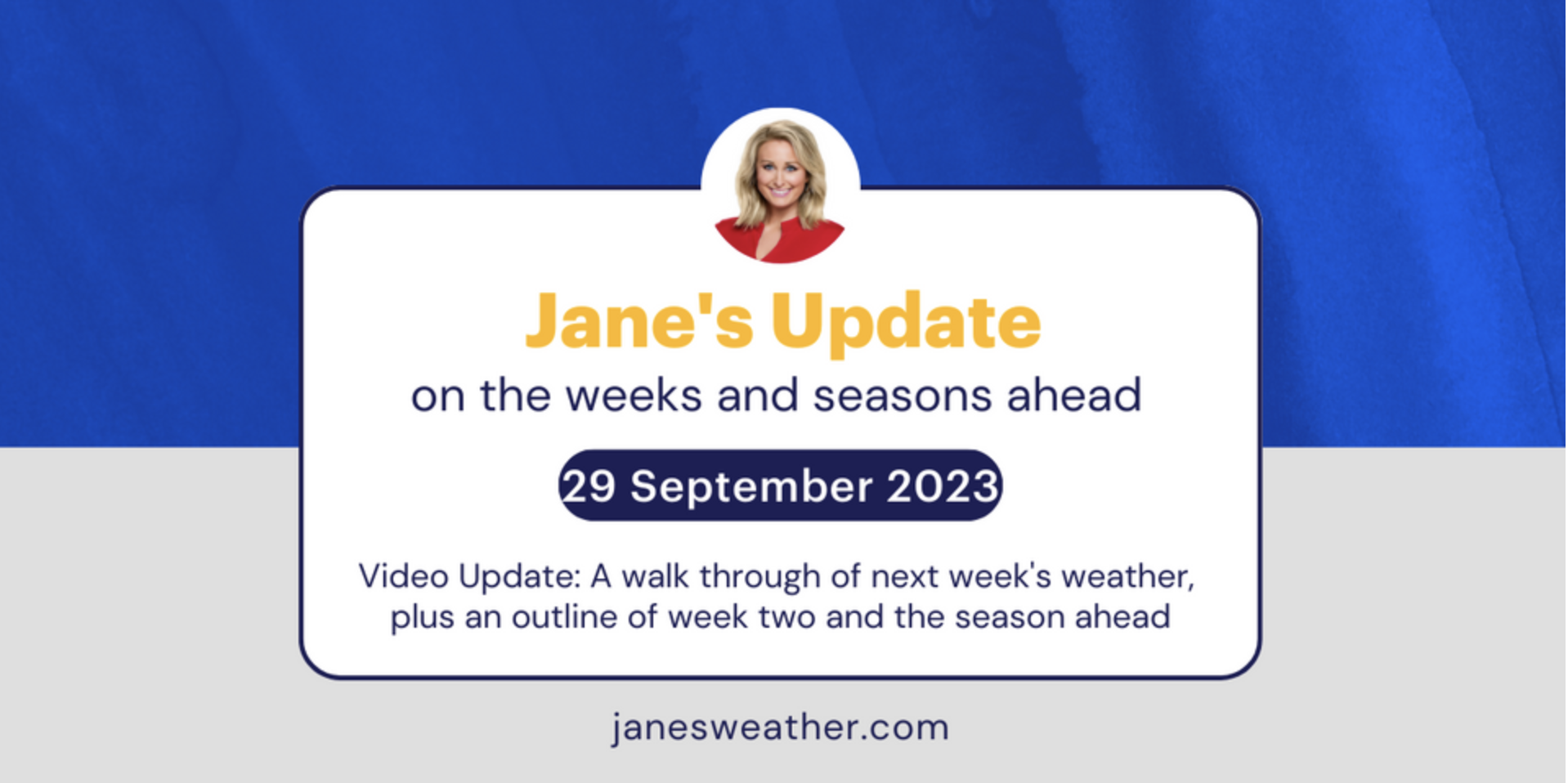 Jane Bunn Weather alert: big rain anomaly next week